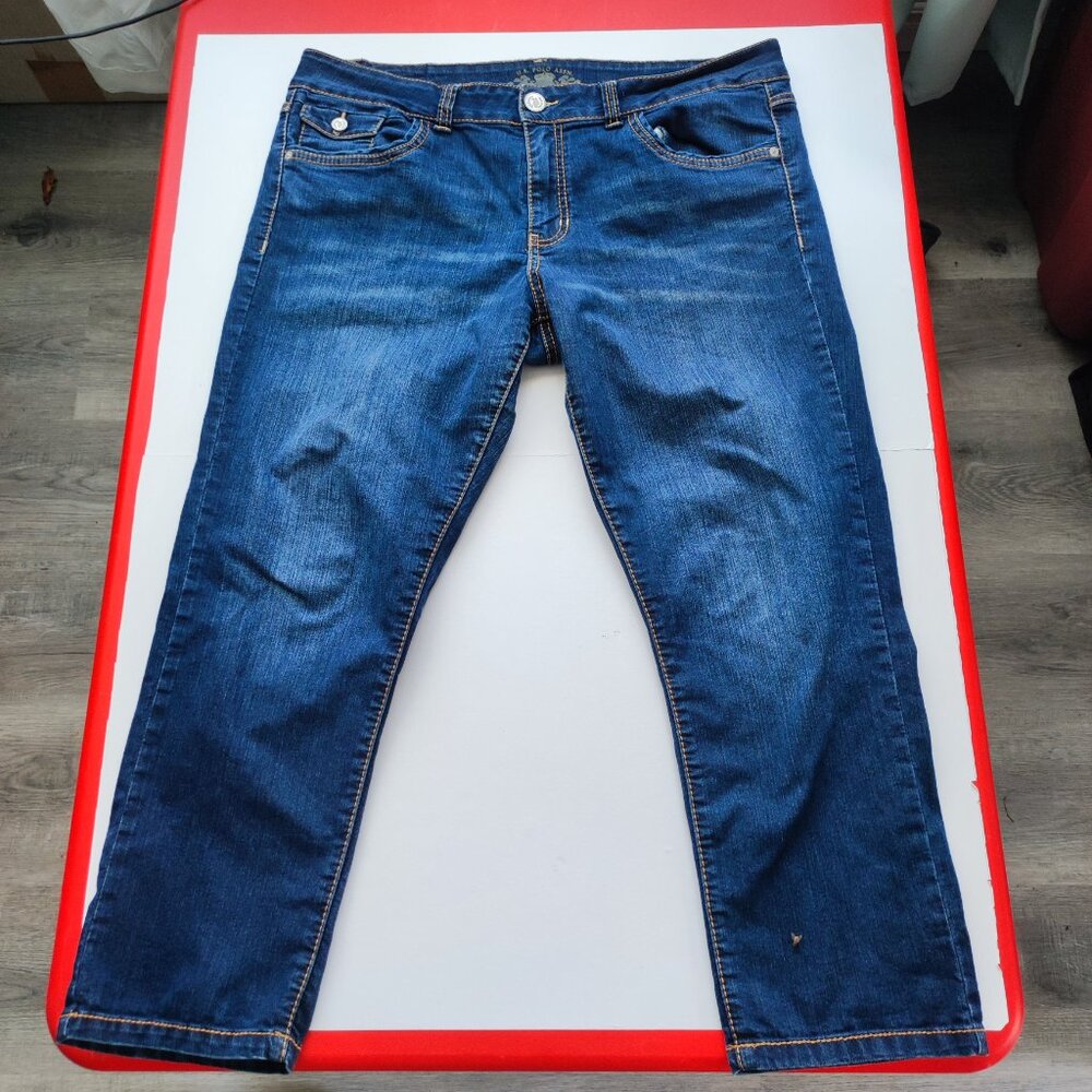 U.S. Polo Assn. jeans women's size 16 ink blue ankle crop